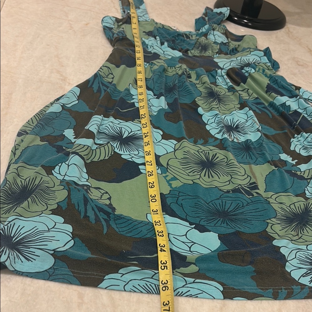 FLOUNCE Vintage TBD Floral Midi Dress L – Custom Tank Straps Size L - Picture 10 of 11